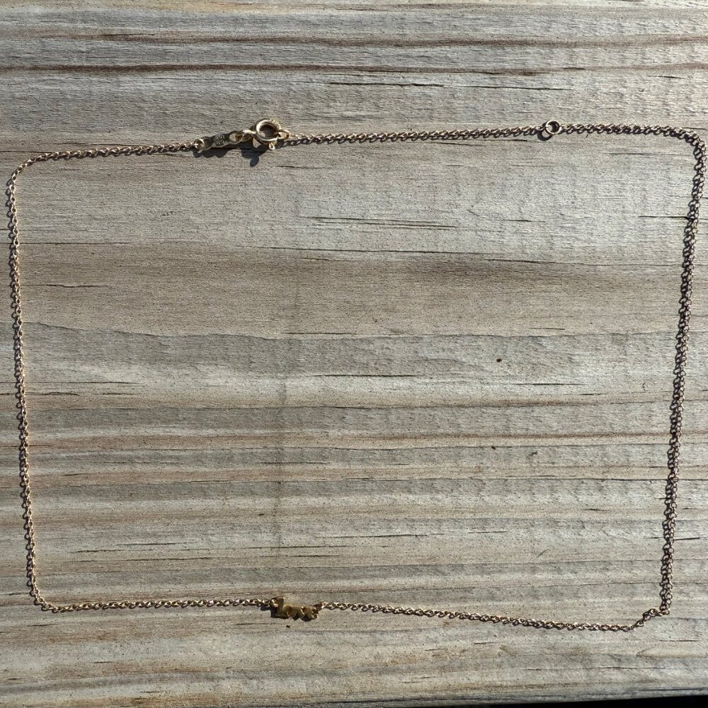 RARE Catbird Tiniest Love Choker Necklace 14K Gold